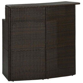 Vidaxl tuinbartafel 120x55x110 cm poly rattan bruin