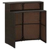 Vidaxl tuinbartafel 120x55x110 cm poly rattan bruin