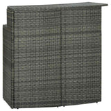 Vidaxl tuinbartafel 120x55x110 cm poly rattan grijs