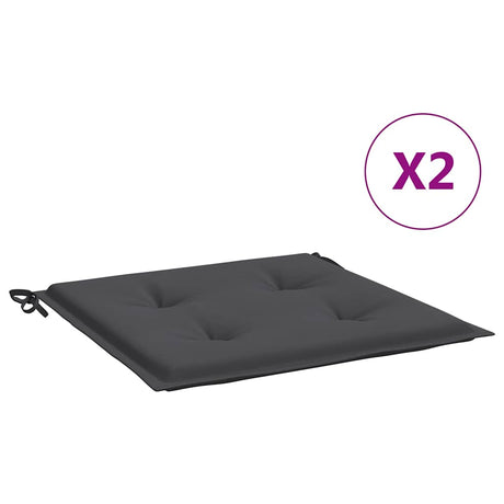 Vidaxl Garden Stuhl Pushions 2 PCs 40x40x4 cm Oxford Stoffanthrazit -gelöscht