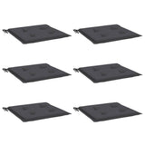 Vidaxl Gartenstuhlkissen 6 Stcs 40x40x4 cm Oxford Stoffanthrazit -gelöscht