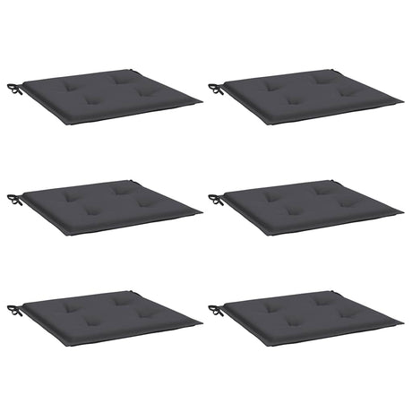 Vidaxl Gartenstuhlkissen 6 Stcs 40x40x4 cm Oxford Stoffanthrazit -gelöscht