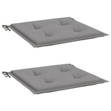 Vidaxl Gartenstuhl Kissen 2 Stcs 40x40x4 cm Oxford Stoff grau