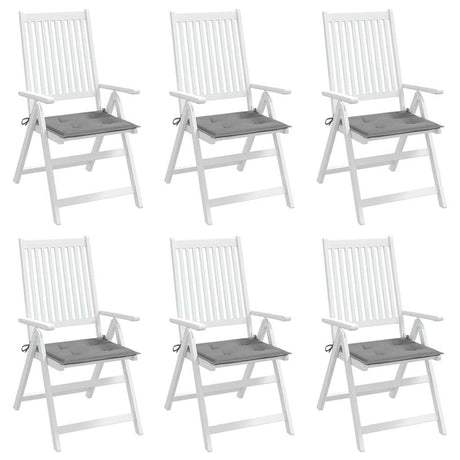 Vidaxl Gartenstuhlkissen 6 Stcs 40x40x4 cm Oxford Stoff grau