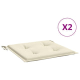 Vidaxx Gartenstuhlkissen 2 Stück 40x40x4 cm Oxford-Stoff cremefarben