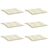 Vidaxl Gartenstuhlkissen 6 Stcs 40x40x4 cm Oxford Stoff Crème -Colored