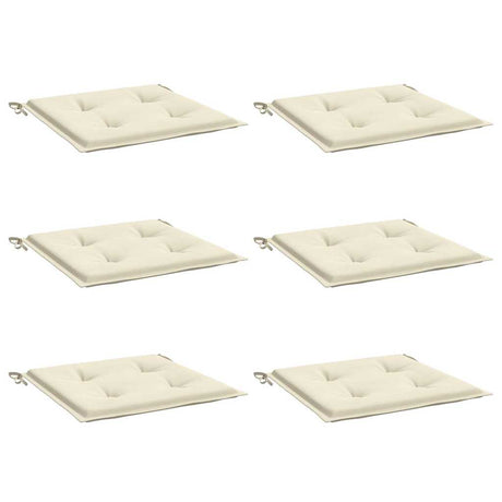 Vidaxl Gartenstuhlkissen 6 Stcs 40x40x4 cm Oxford Stoff Crème -Colored