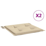 Vidaxl Garden Stuhl Kissen 2 Stcs 40x40x4 cm Oxford Stoff Beige beige