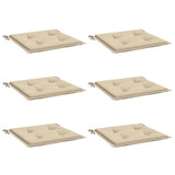 Vidaxl Garden Stuhl Kissen 6 Stcs 40x40x4 cm Oxford Stoff Beige