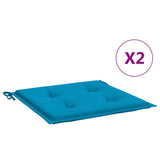 Vidaxl Gartenstuhl Kissen 2 ST 40x40x3 cm Oxford Stoff Blau
