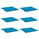 Vidaxl tuinstoelkussens 6 st 40x40x4 cm oxford stof blauw
