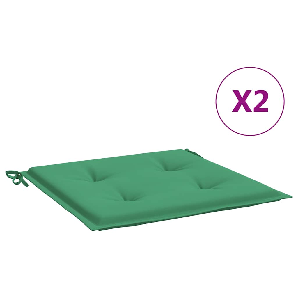 Vidaxl Gartenstuhl Kissen 2 ST 40x40x3 cm Oxford Stoff grün
