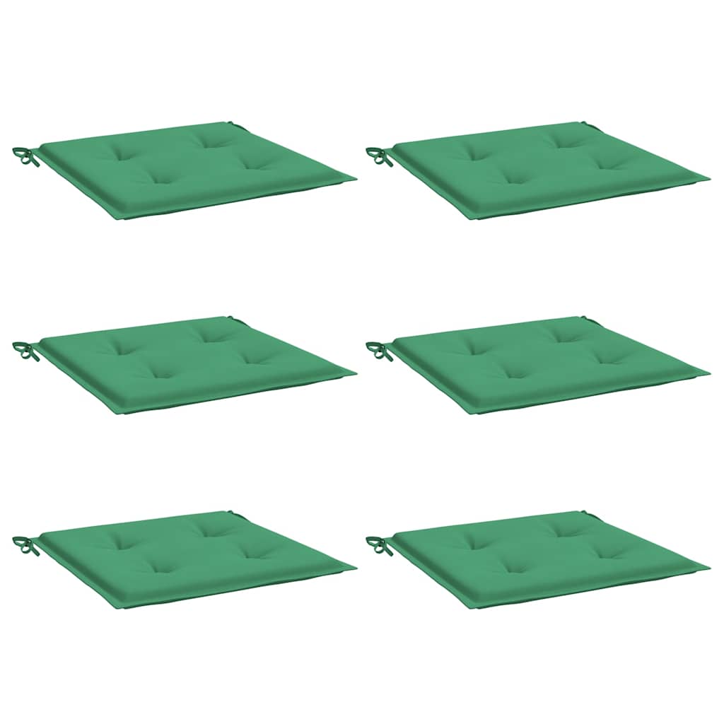 Vidaxl Gartenstuhl Kissen 6 ST 40x40x3 cm Oxford Stoff grün