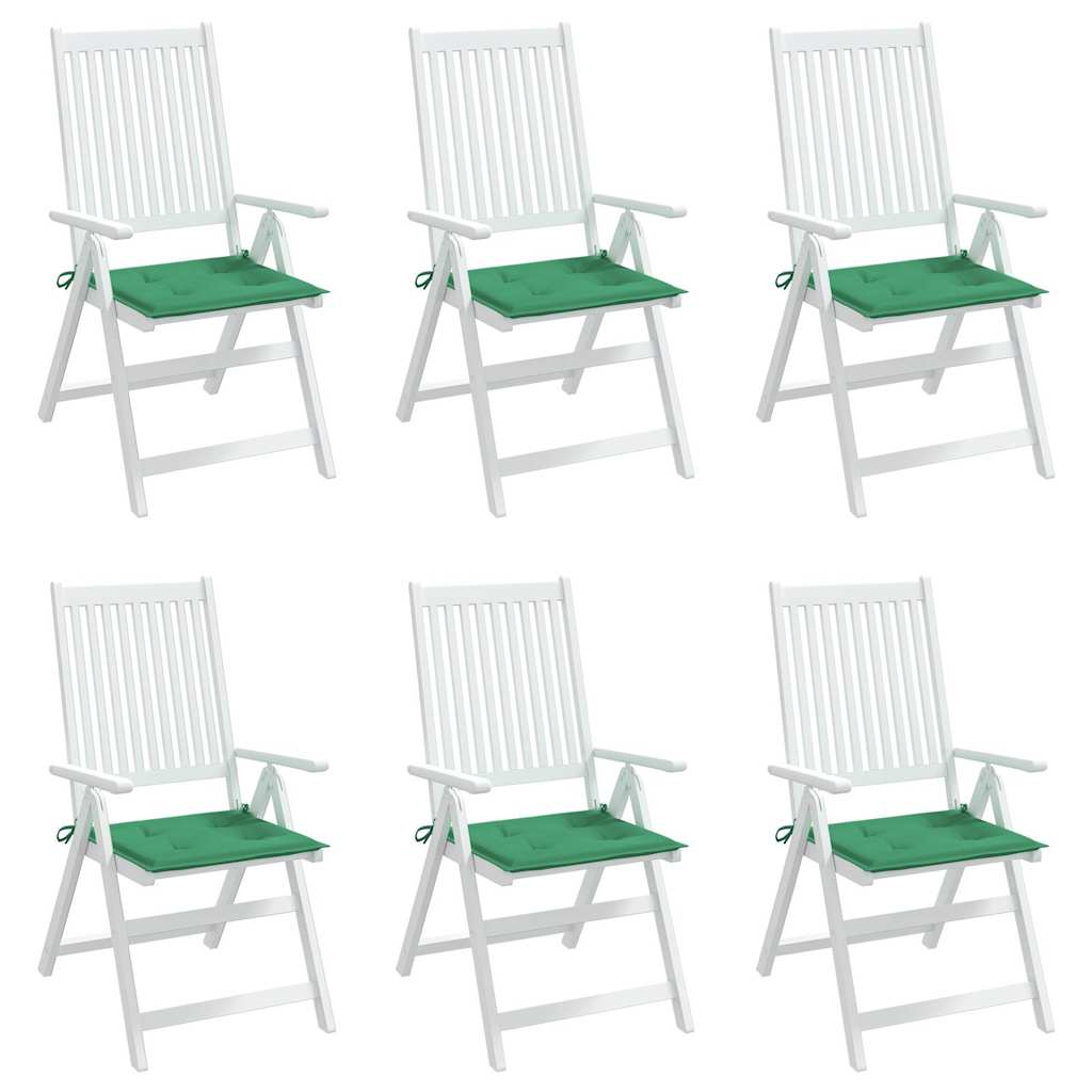 Vidaxl Gartenstuhl Kissen 6 ST 40x40x3 cm Oxford Stoff grün