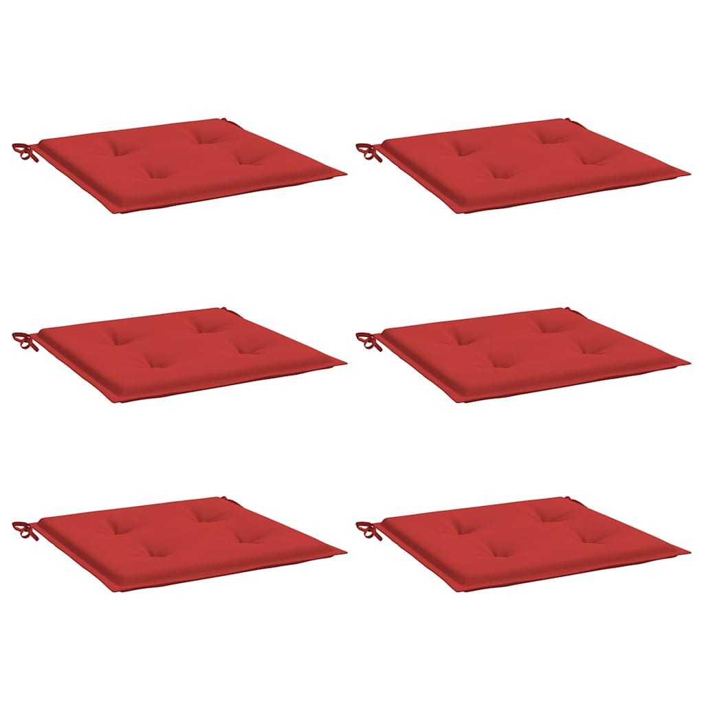 Vidaxl Gartenstuhl Kissen 6 Stcs 40x40x4 cm Oxford Stoff rot