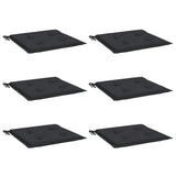 Vidaxl Gartenstuhl Kissen 6 ST 40x40x4 cm Oxford Stoff schwarz