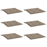 Vidaxl Gartenstuhl Kissen 6 Stcs 40x40x4 cm Oxford Stofftaupe