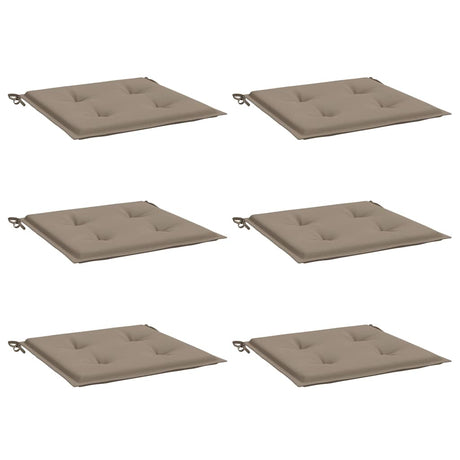 Vidaxl Gartenstuhl Kissen 6 Stcs 40x40x4 cm Oxford Stofftaupe