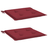 Vidaxl Gartenstuhl Kissen 2 Stcs 40x40x4 cm Oxford Stoff Wein rot