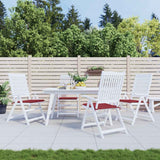 Vidaxl Gartenstuhl Kissen 4 ST 40x40x4 cm Oxford Stoff Wein rot