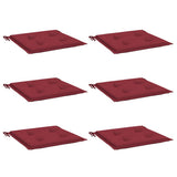 Vidaxl Gartenstuhl Kissen 6 Stcs 40x40x4 cm Oxford Stoff Wein rot