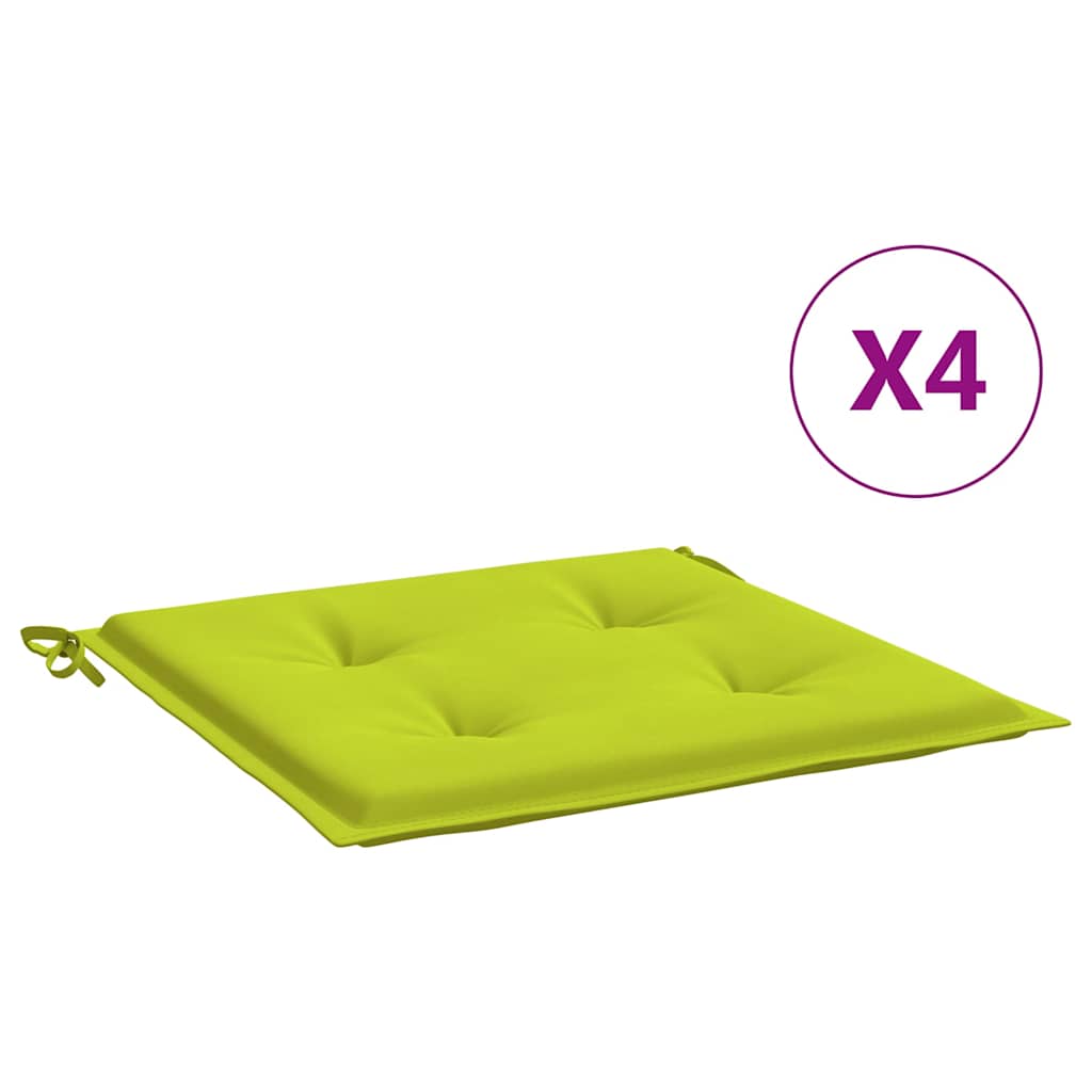 Vidaxl Gartenstuhl Kissen 4 Stcs 40x40x4 cm Oxford Stoff hellgrün
