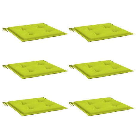 Vidaxl Gartenstuhlkissen 6 Stcs 40x40x4 cm Oxford Stoff hellgrün