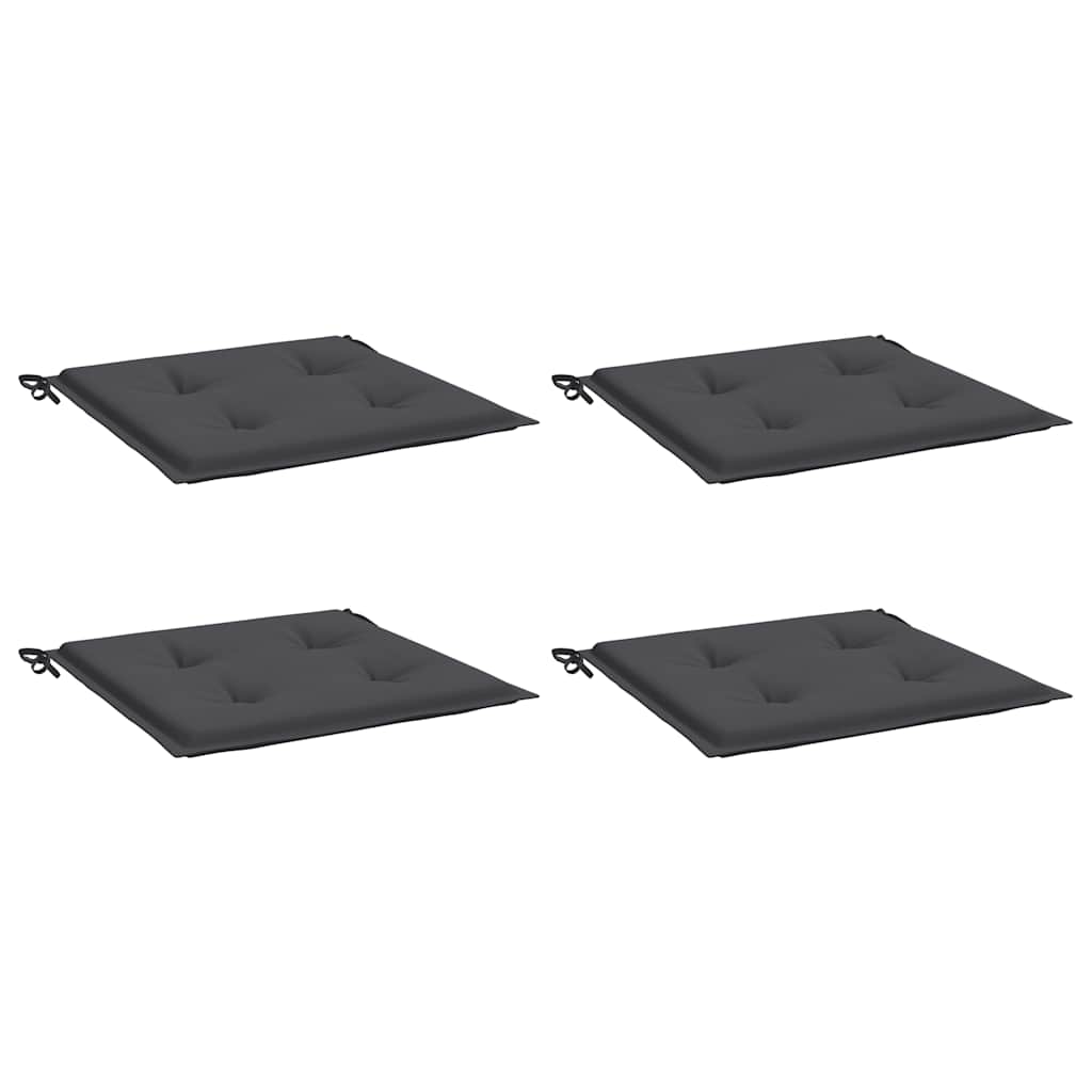 Vidaxl Gartenstuhl Kissen 4 ST 50 x 50 x 4 cm Oxford Stoffanthrazit -gelöscht