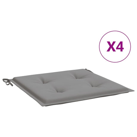 Vidaxl Gartenstuhl Kissen 4 ST 50 x 50 x 3 cm Oxford Stoff grau