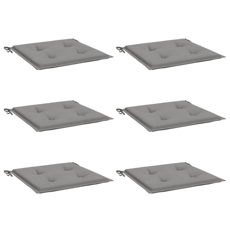 Vidaxl tuinstoelkussens 6 st 50x50x3 cm oxford stof grijs
