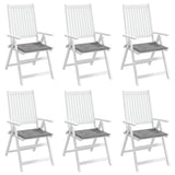 Vidaxl tuinstoelkussens 6 st 50x50x3 cm oxford stof grijs