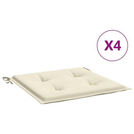 Vidaxx Gartenstuhlkissen 4 Stück 50x50x4 cm Oxford-Stoff cremefarben