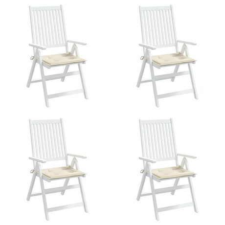 Vidaxx Gartenstuhlkissen 4 Stück 50x50x4 cm Oxford-Stoff cremefarben