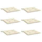 Vidaxl Gartenstuhl Kissen 6 ST 50 x 50 x 3 cm Oxford Stoff Crème -Colored