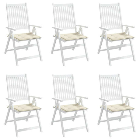 Vidaxx Gartenstuhlkissen 6 Stück 50x50x2 cm Oxford-Stoff cremefarben