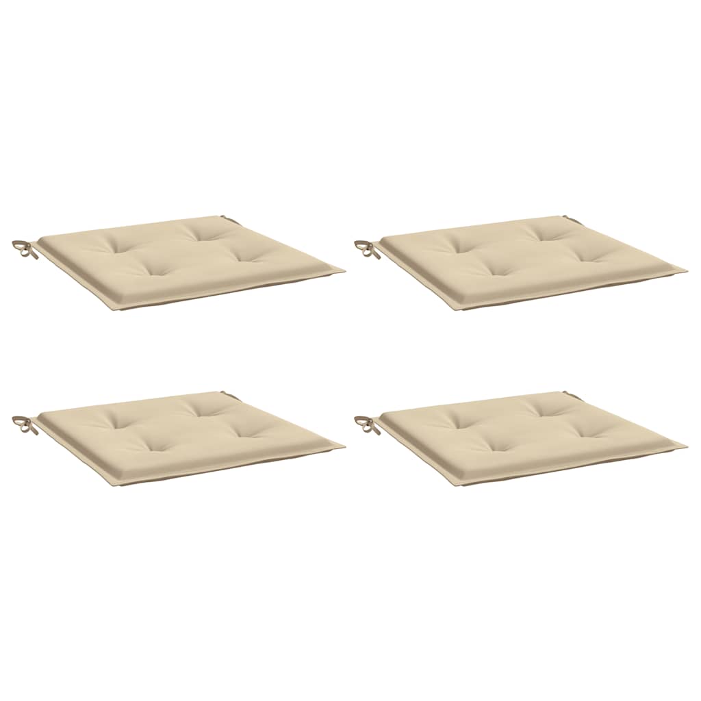 Vidaxl Gartenstuhl Kissen 4 ST 50 x 50 x 4 cm Oxford Stoff Beige