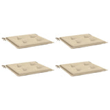Vidaxl Gartenstuhl Kissen 4 ST 50 x 50 x 4 cm Oxford Stoff Beige