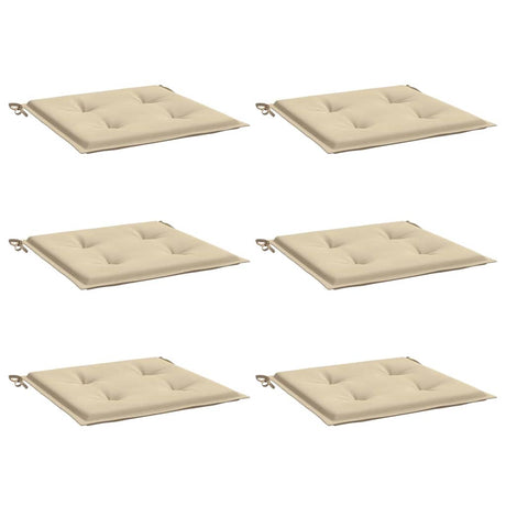 Vidaxl Gartenstuhl Kissen 6 ST 50 x 50 x 4 cm Oxford Stoff Beige