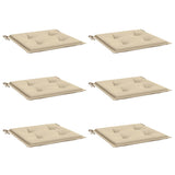 Vidaxl Gartenstuhl Kissen 6 ST 50 x 50 x 4 cm Oxford Stoff Beige