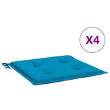Vidaxl Gartenstuhl Kissen 4 ST 50 x 50 x 3 cm Oxford Stoff Blau