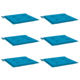 Vidaxl Gartenstuhl Kissen 6 ST 50x50x3 cm Oxford Stoff Blau