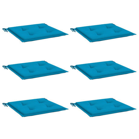 Vidaxl Gartenstuhl Kissen 6 ST 50x50x3 cm Oxford Stoff Blau