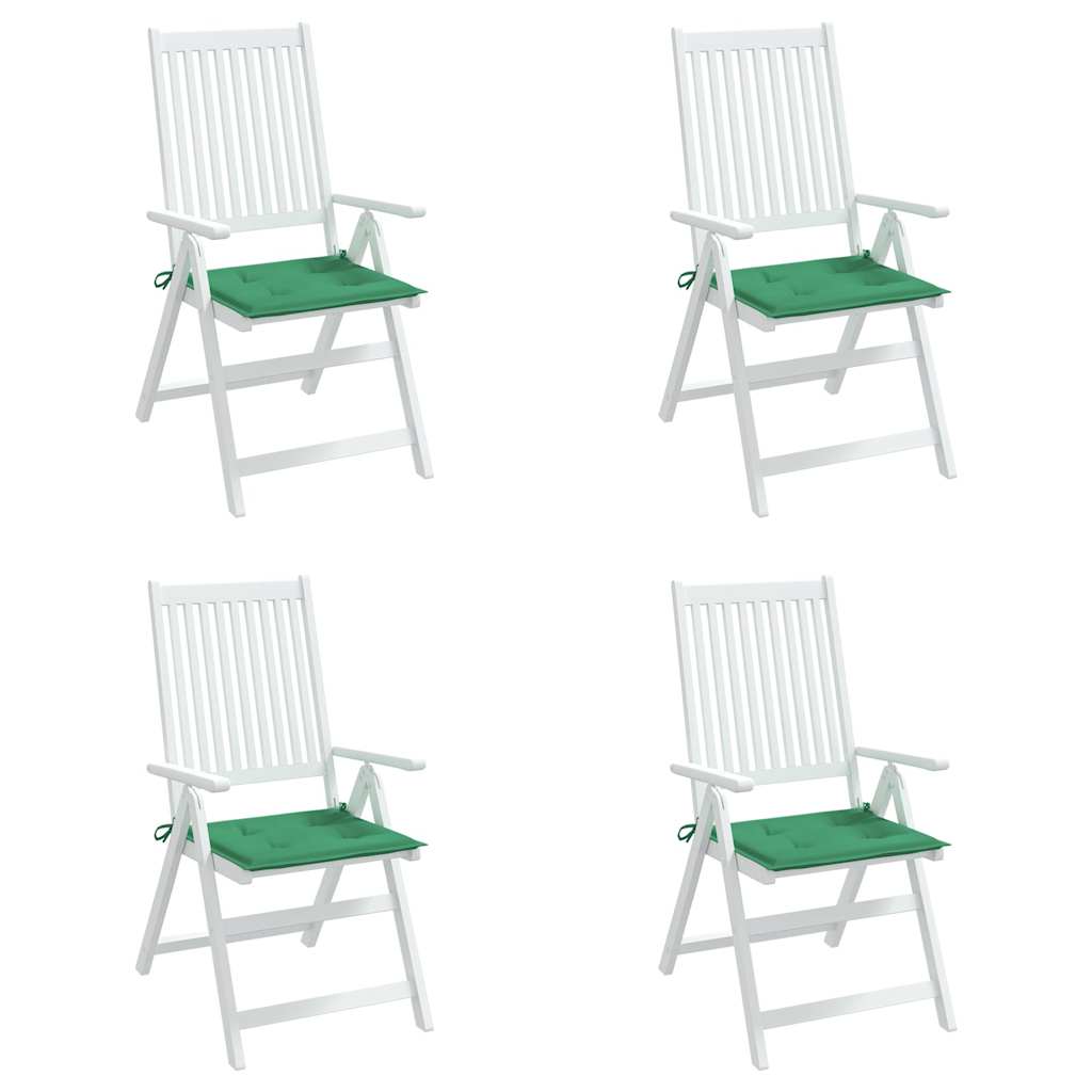 VidaXL Gartenstuhlkissen 4 Stück 50x50x4 cm Oxford-Stoff grün