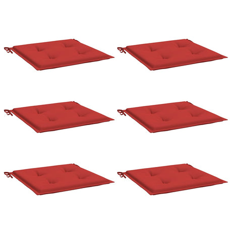 Vidaxl tuinstoelkussens 6 st 50x50x3 cm oxford stof rood