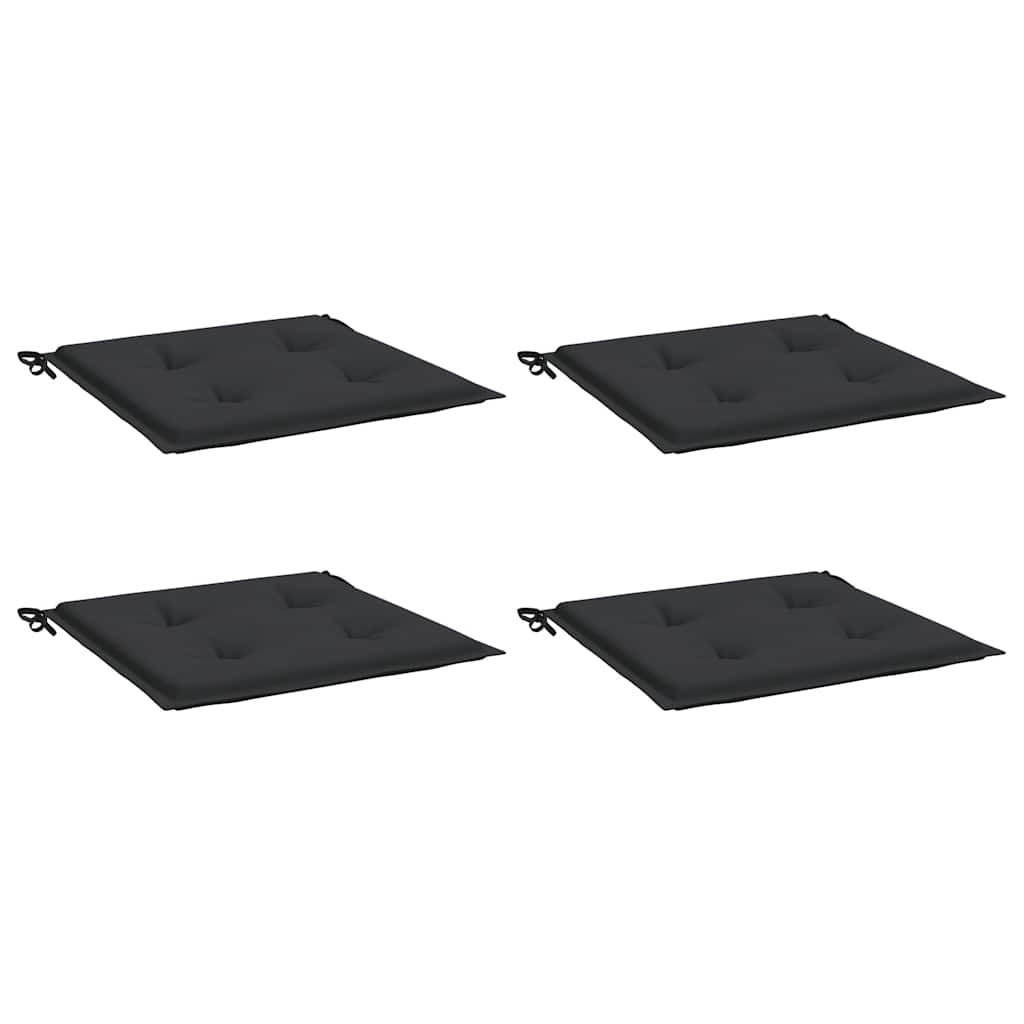 Vidaxl Gartenstuhl Kissen 4 ST 50 x 50 x 4 cm Oxford Stoff schwarz
