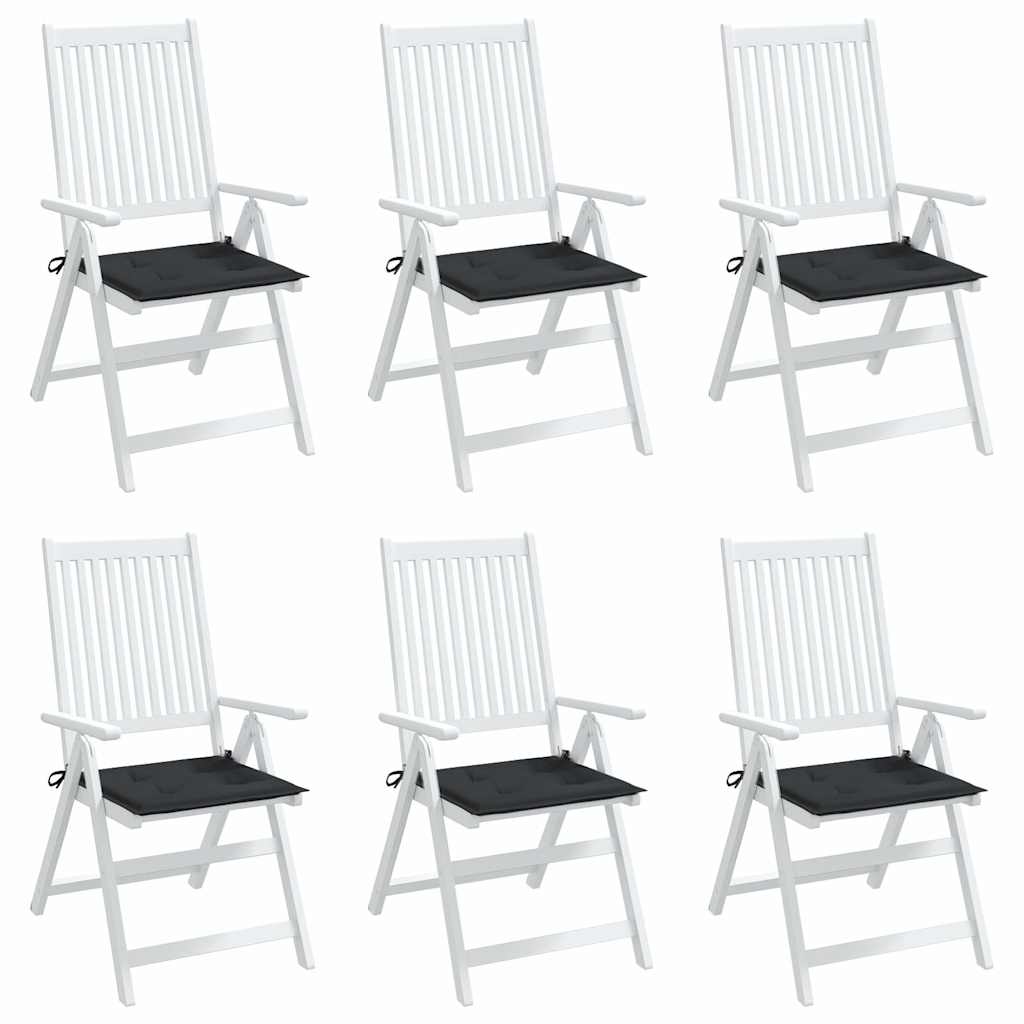 Vidaxx Gartenstuhlkissen 6 Stück 50x50x4 cm Oxford-Stoff schwarz