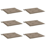 Vidaxl Gartenstuhl Kissen 6 ST 50 x 50 x 3 cm Oxford Stofftaupe