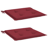 Vidaxl Gartenstuhl Kissen 2 ST 50 x 50 x 4 cm Oxford Stoff Wein rot