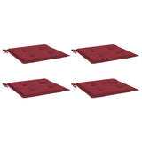 Vidaxl Gartenstuhl Kissen 4 ST 50x50x3 cm Oxford Stoff Wein rot