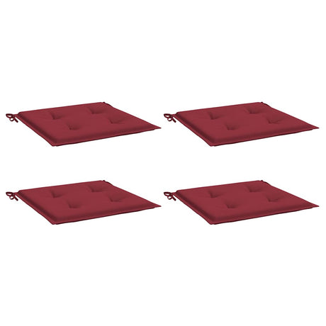 VidaXL Gartenstuhlkissen 4 Stück 50x50x4 cm Oxford-Stoff weinrot